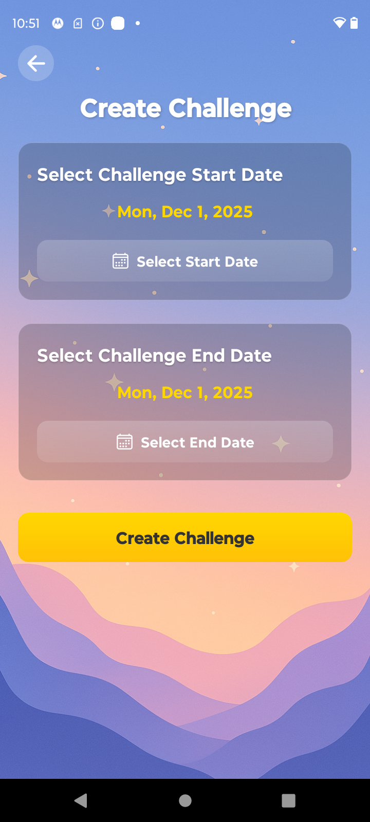 Select the Challenge Dates screenshot 2